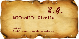 Mészár Gizella névjegykártya