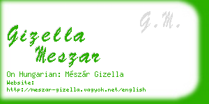 gizella meszar business card